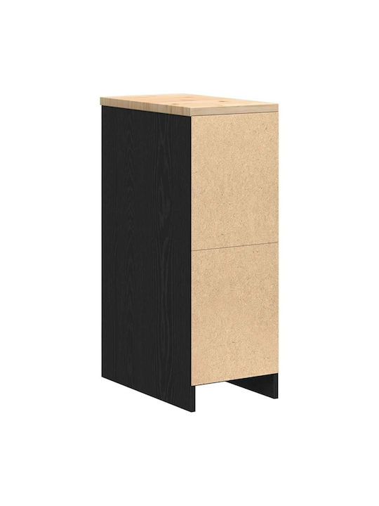 Dulap De Depozitare Pentru Birou Din Lemn Masiv Nuanță De Lemn 30x51x85cm