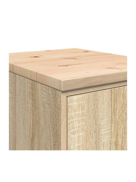 Living Room Cabinet Made of Solid Wood Brown 40x51x85cm