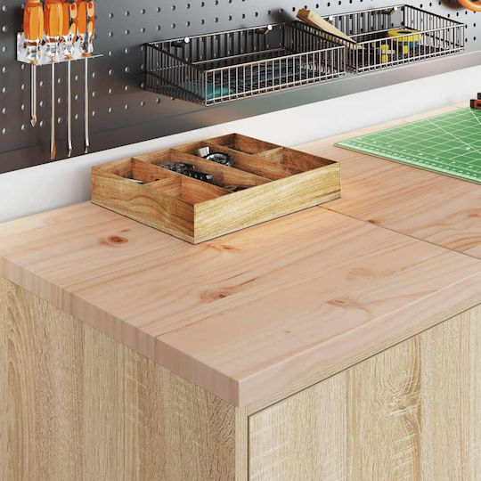 vidaXL Büroaufbewahrungsschrank aus Massivholz Natürlich 40x51x85cm