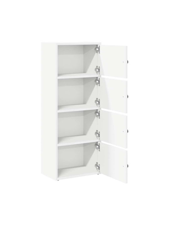 Living Room Display Cabinet Made of White Particle Board 40x24x102cm