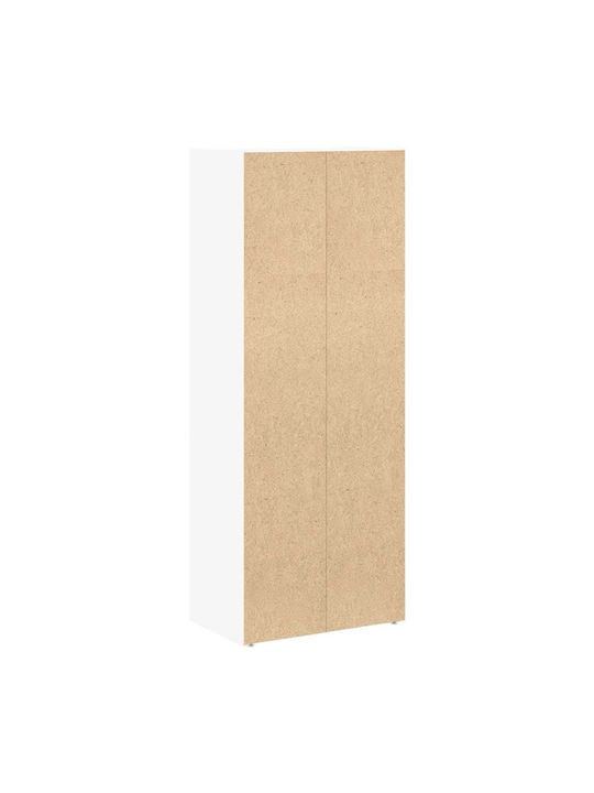 Living Room Display Cabinet Made of White Particle Board 40x24x102cm
