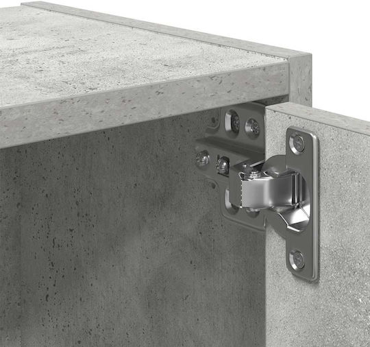 Dulap de Sufragerie de Pardoseală din Placă Aglomerată Gri Beton 40x24x52 cm