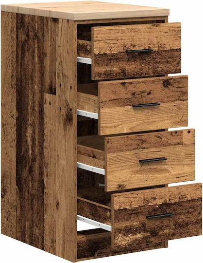Ντουλάπι Σαλονιού από Μασίφ Ξύλο Καφέ 40x51x85cm