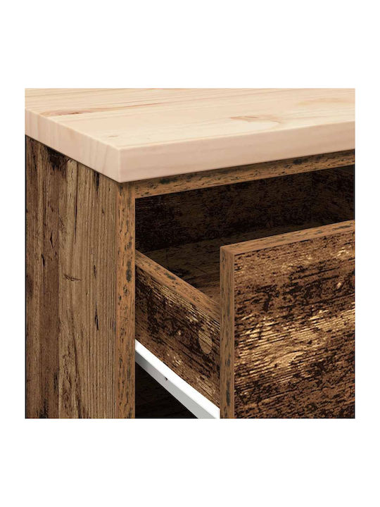 Ντουλάπι Σαλονιού από Μασίφ Ξύλο Καφέ 40x51x85cm