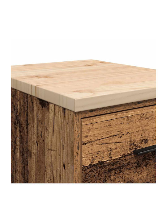 Ντουλάπι Σαλονιού από Μασίφ Ξύλο Καφέ 40x51x85cm