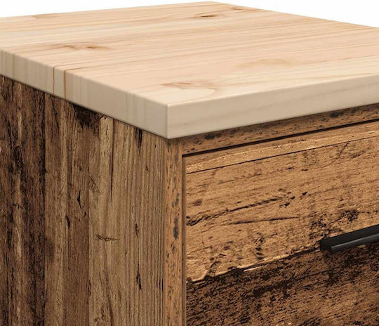 Ντουλάπι Σαλονιού από Μασίφ Ξύλο Καφέ 40x51x85cm