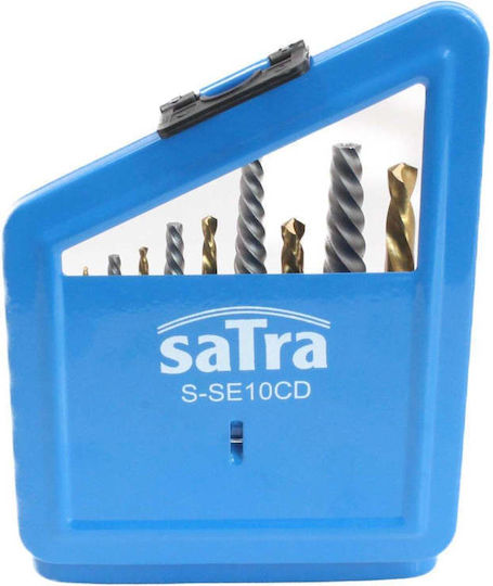 Set Extractoare de Șuruburi Burghie 10 Piese