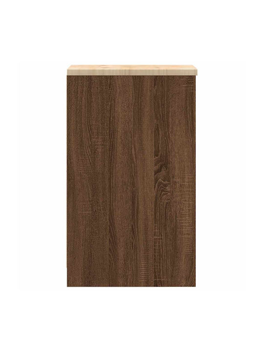 vidaXL Büroaufbewahrungsschrank aus Massivholz Natürlich 30x51x85cm