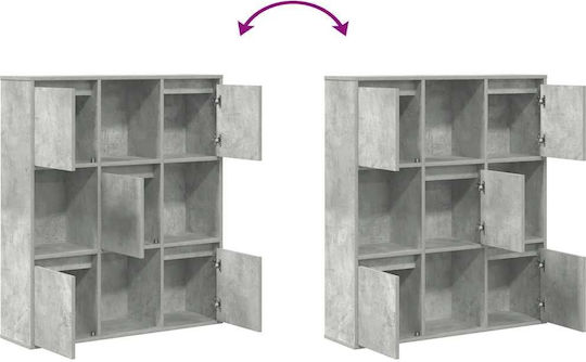 Bibliotecă Gri Beton 89x24x101,5 cm