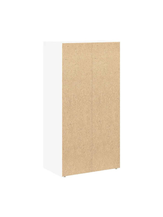 Living Room Display Cabinet Made of White Particle Board 40x24x77cm