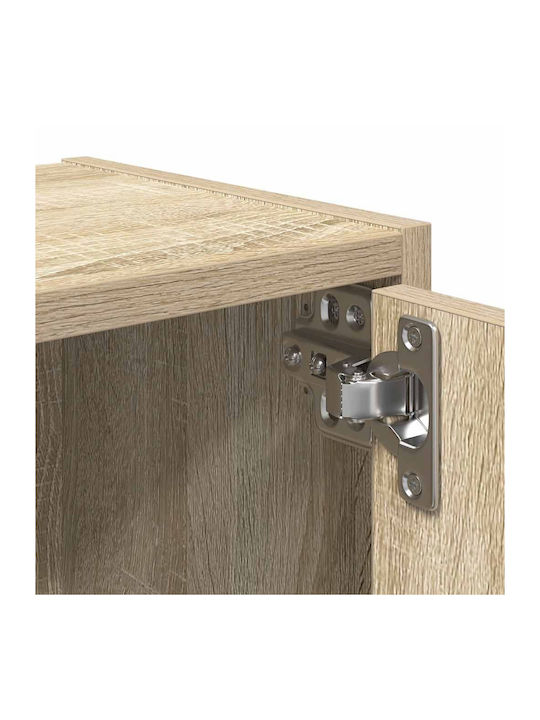 vidaXL Wohnzimmer Schrank aus Spanplatte Grau Beton 40x24x102cm
