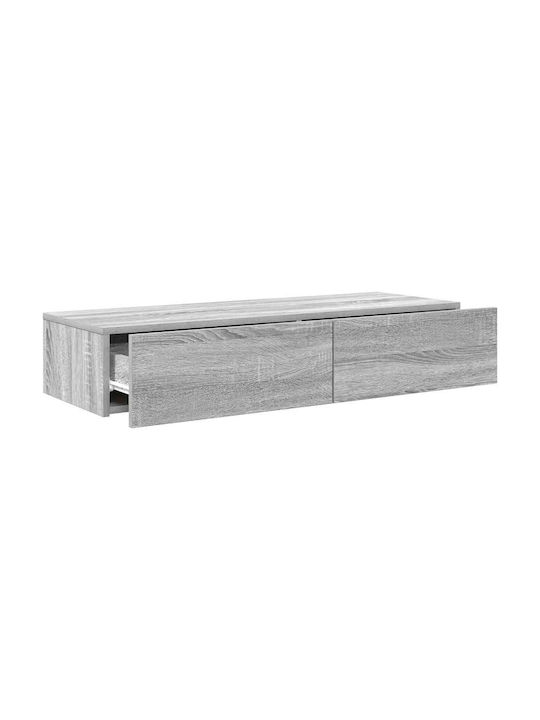 Grey Sonoma Wall Shelf 100x36x19cm