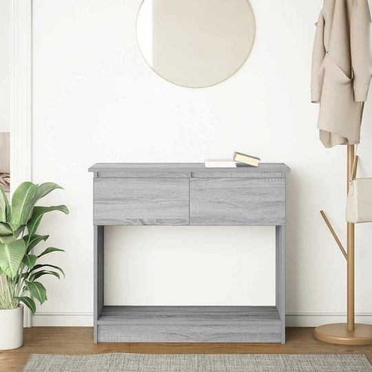 Wooden Console Table Grey Sonoma L85.5xW38.5xH74.5cm