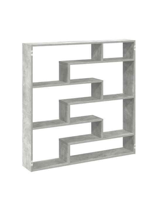 Vidaxl Wall Shelf Cubes 7 Compartments Concrete Gray 100x18x100 Cm 1 Pc Gray