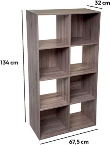 Bibliothek Mix Braun 67.5x32x134cm