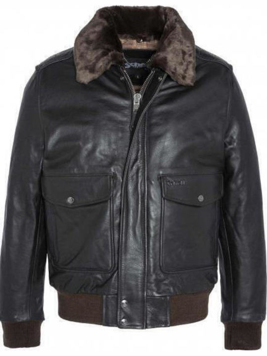 Jachetă de Piele Vintage Brown