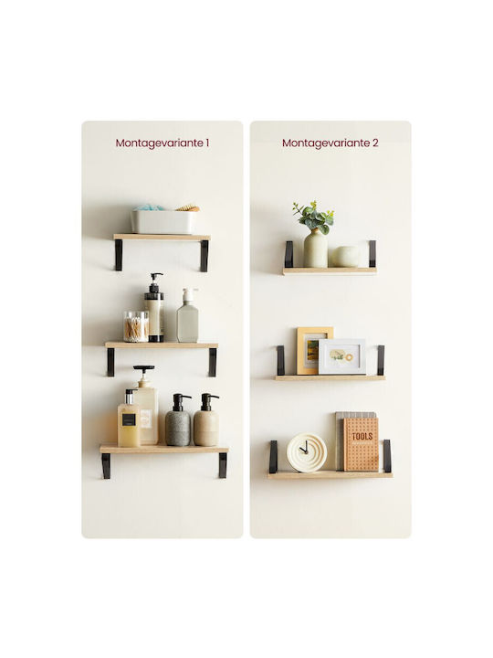 Shelves Wall Coffee Open 3pcs 40x12x11cm