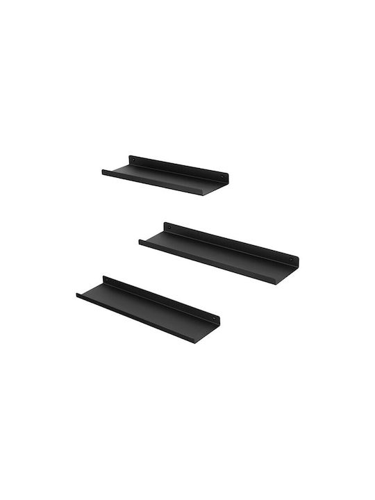 Raft De Perete Negru 40x9.5x2.5cm