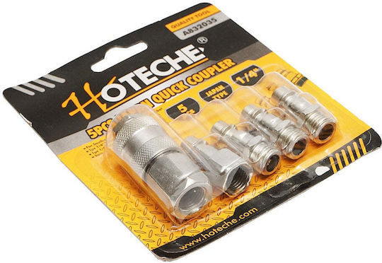 Quick Coupling Set Air Hoses Pneumatic Tools 5 Pieces