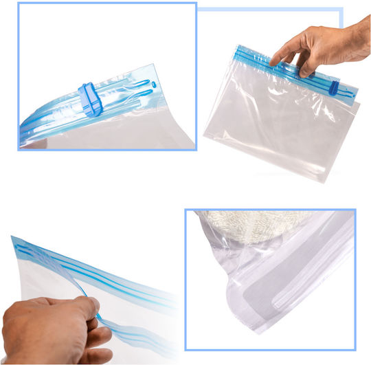 ikonka Plastic Storage Bag for Bags / Clothes Airtight and with Vacuum 9pcs