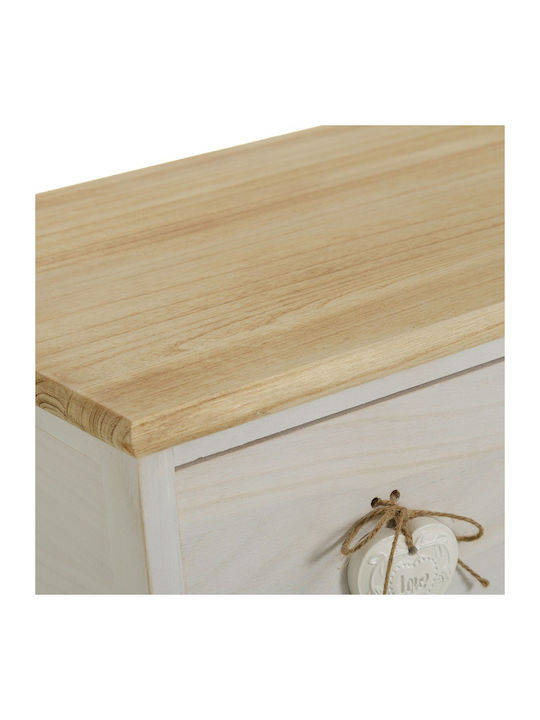 Sweet Heart Chest of Drawers Cream Natural 71 X 32 X 49 Cm