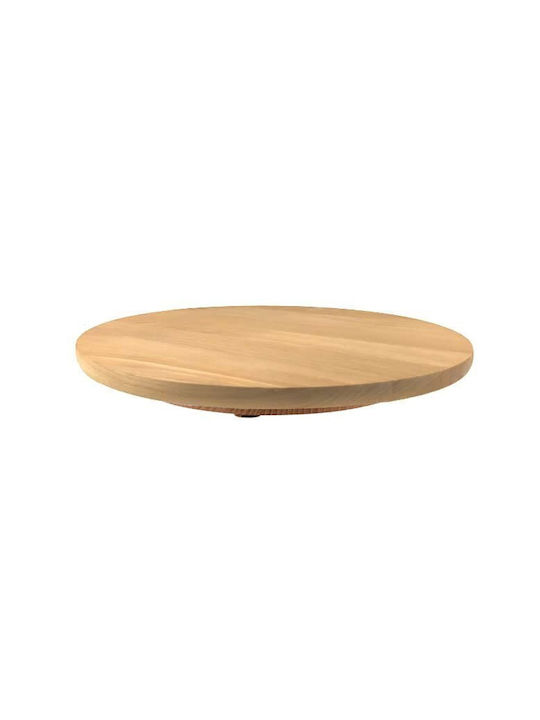 KING Hoff Wooden Pizza Serving Platter Rotating 35x35x2.8cm