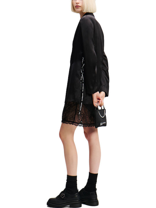 Karl Lagerfeld Long Women's Blazer Black