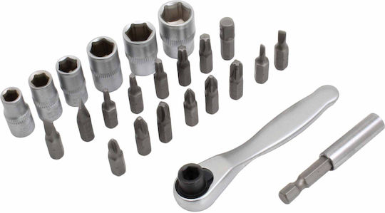 Techman Ratschen- & Steckschlüssel-Sets 1\4" 24Stück