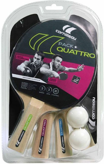Cornilleau Sport Pack Quattro Σετ Ρακέτες Ping Pong για Αρχάριους Παίκτες