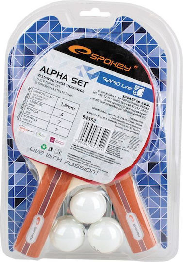 Spokey Alpha Σετ Ρακέτες Ping Pong για Αρχάριους Παίκτες