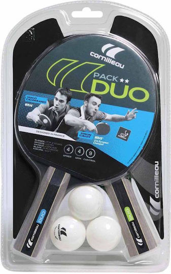 Cornilleau Sport Duo Σετ Ρακέτες Ping Pong για Προχωρημένους Παίκτες