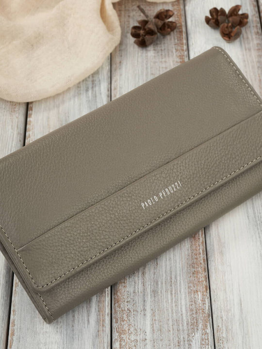 Groß Leder Damen Geldbörse Klassisch mit RFID Gray