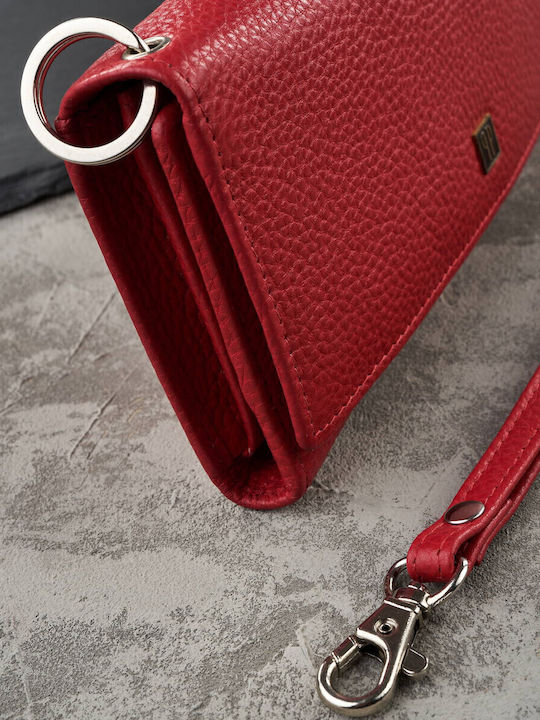 Large Leather Women's Wallet Classic with RFID Red