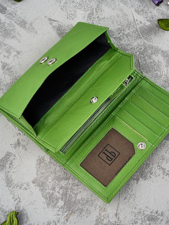 Leather Women's Wallet Classic with RFID Green