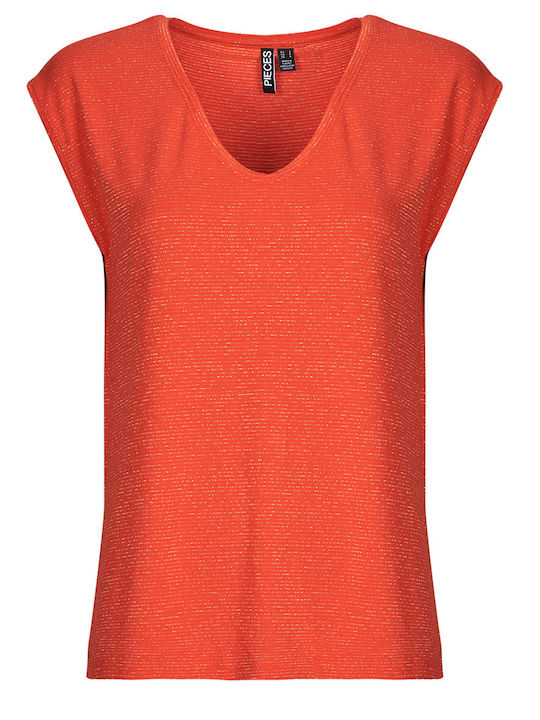 Women's T-shirt Striped Red