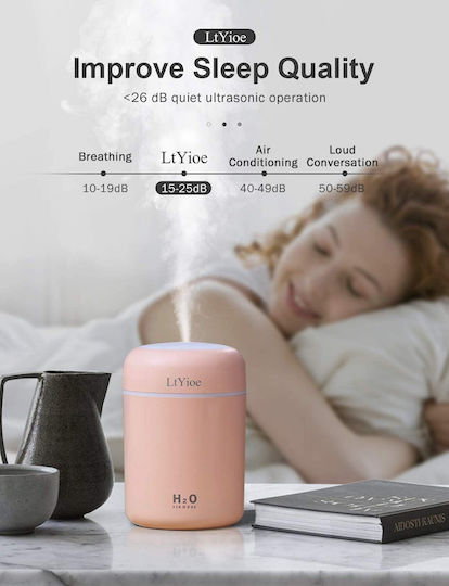 Diffuser Humidifier Rgb Lights 2 Modes Premium Deosebit Model Pink Original Deals