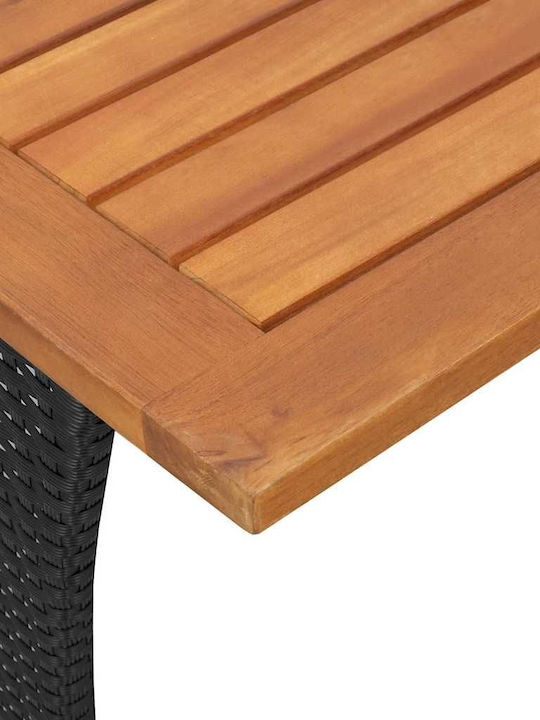 Τραπέζι Εξωτερικού Χώρου Μαύρο 105x75x72εκ. 4104138