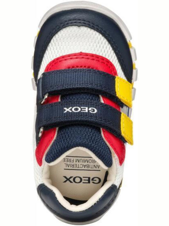 B IUPIDOO Kinder Sneakers Anatomisch mit Klettverschluss Weiß