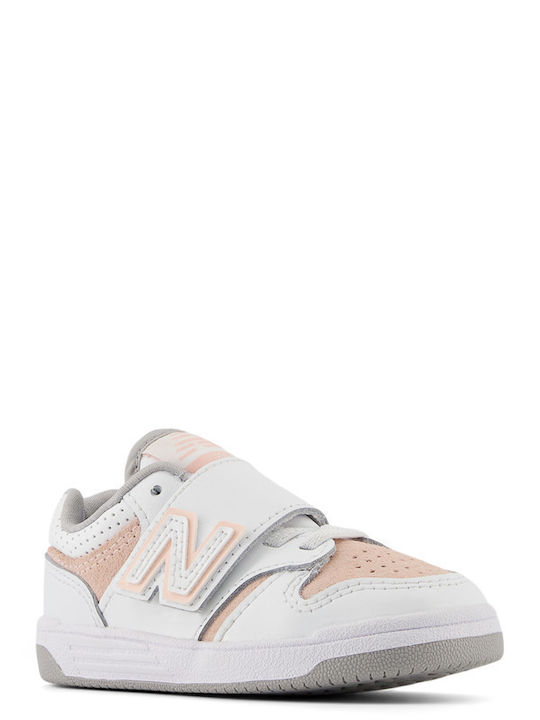 Nb 480 Classics Kinder Sneakers mit Klettverschluss Weiß