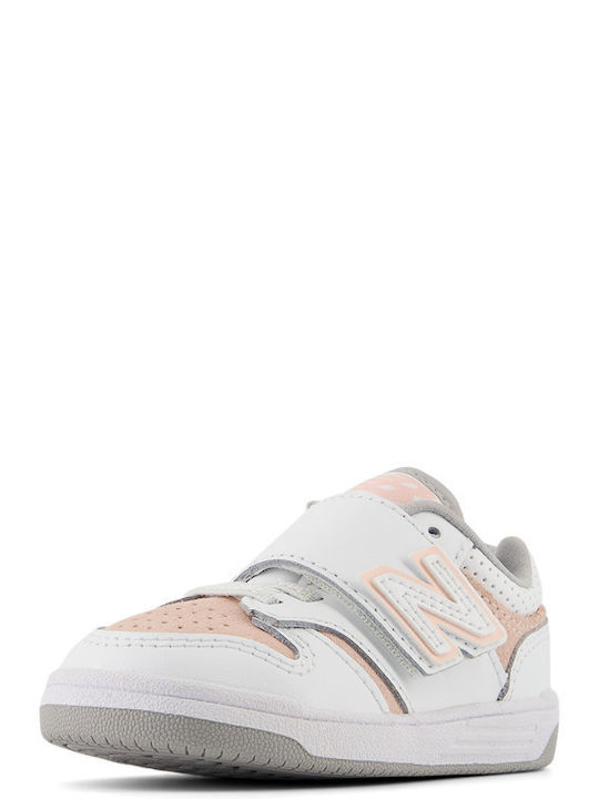 Nb 480 Classics Kinder Sneakers mit Klettverschluss Weiß