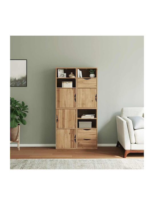 Sideboard made of Solid Wood with Drawers Coffee 40x24x79cm
