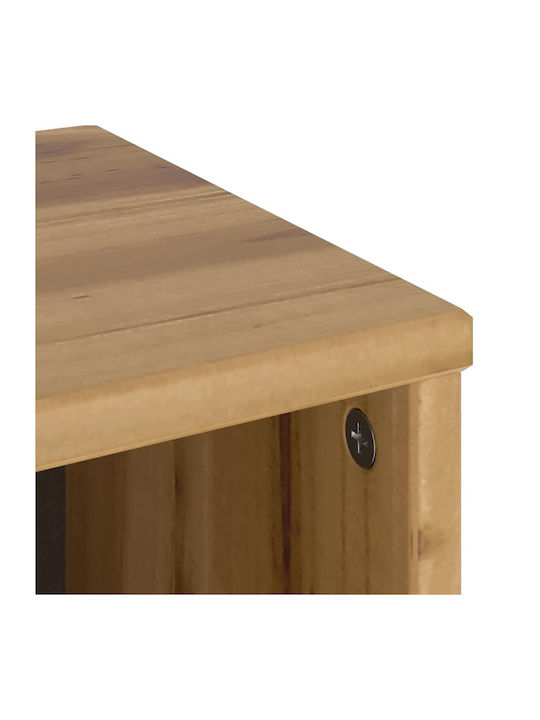 Sideboard made of Solid Wood with Drawers Coffee 40x24x79cm