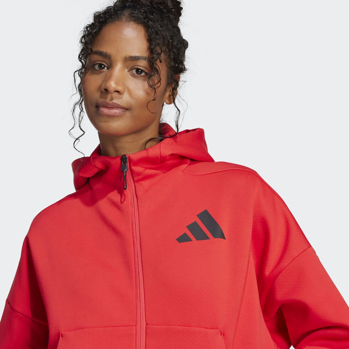 adidas Z.N.E. Jachetă hanorac pentru femei Cu glugă Roșu JC9310