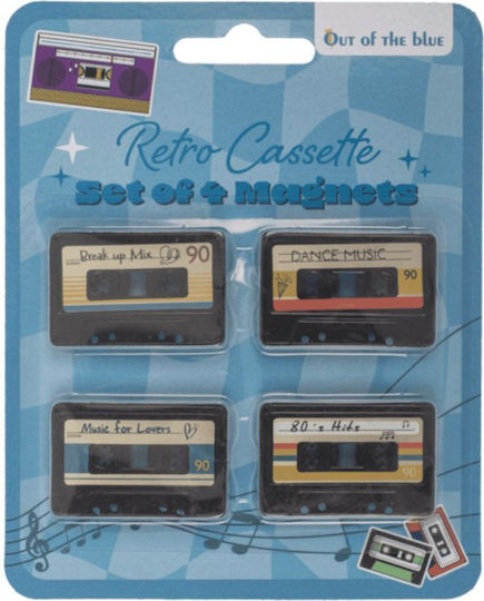 Μαγνητάκια Κασέτες Retro Cassettes Σετ 4 Τεμ