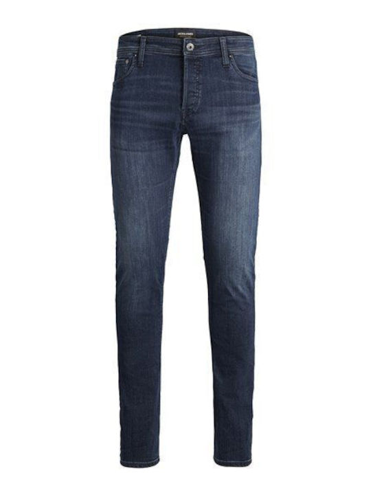 Men's Jeans Pants Elastic with Regular Fit Blue Denim