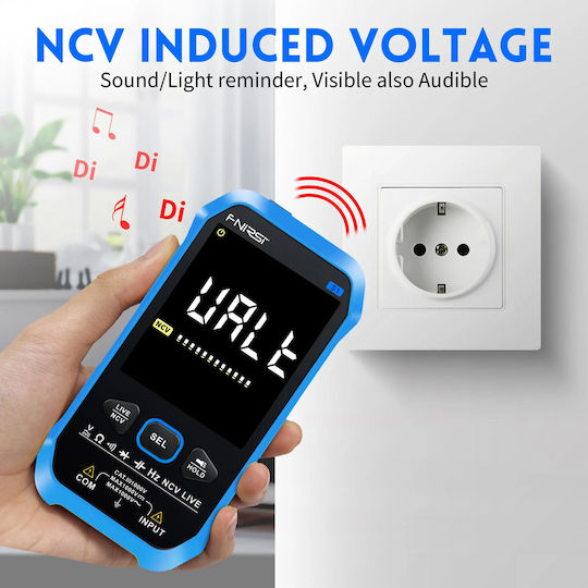 Fnirsi Digital Multimeter True RMS with Buzzer with AC / DC / Resistance / Capacitance / Temperature Measurement FNR-S1-BL