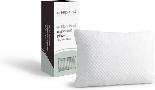 SleepMed Bamboo Μαξιλάρι Ύπνου Polyester 50x70x18cm