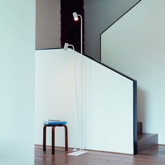 Ideal Lux Ginger Floor Lamp H211.5xW18cm. with Socket for Bulb GU10 White