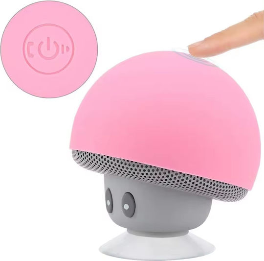 Mushroom shaped Ηχείο Bluetooth 3W με Διάρκεια Μπαταρίας έως 2.5 ώρες Ροζ