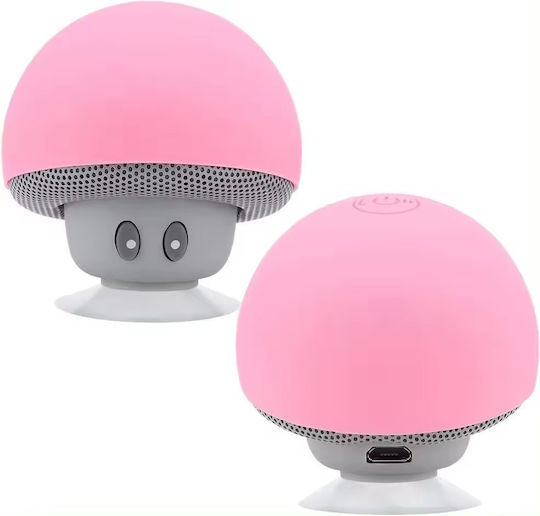 Mushroom shaped Ηχείο Bluetooth 3W με Διάρκεια Μπαταρίας έως 2.5 ώρες Ροζ